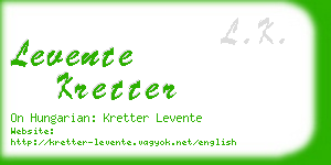 levente kretter business card